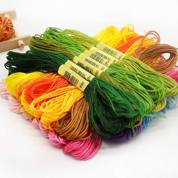 50 Skeins Rainbow Color Embroidery Floss Cross Stitch Thread Cotton Floss - Picture 5 of 6